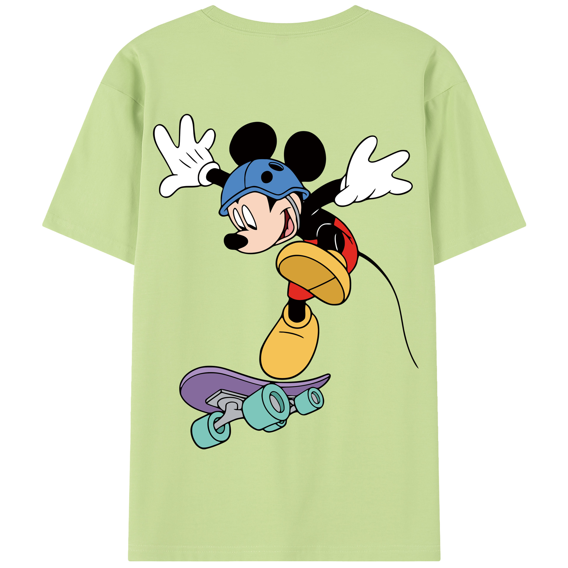 （画像用） ミッキーマウス Mickey Mouse 綿100％半袖Tシャツ（背面プリント）